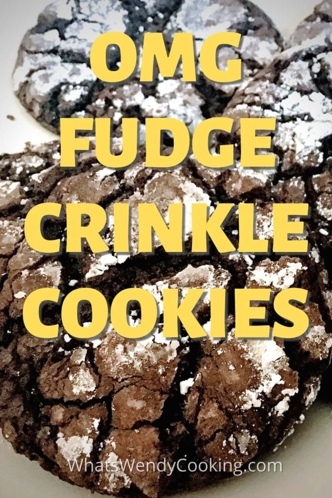 Fudge Crinkle Cookies image for Pinterest